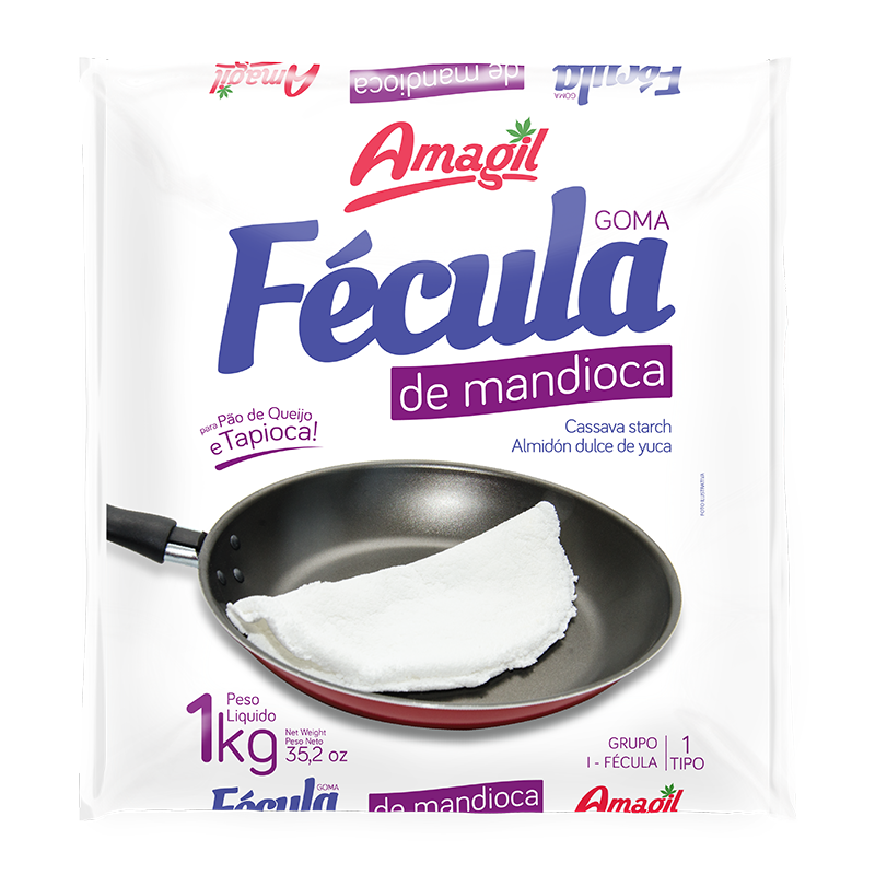 Fécula de Mandioca Amagil embalagem 1kg