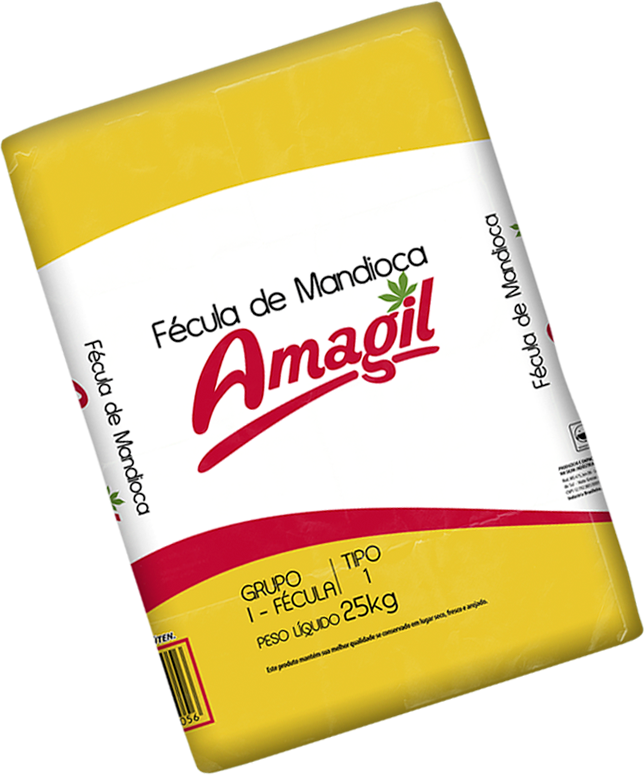 Fécula de Mandioca Amagil embalagem 25kg